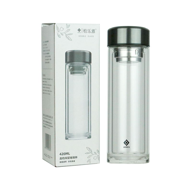 怡乐雅 高档双层玻璃杯 YLY-028 420ML 透明色（单位：个）