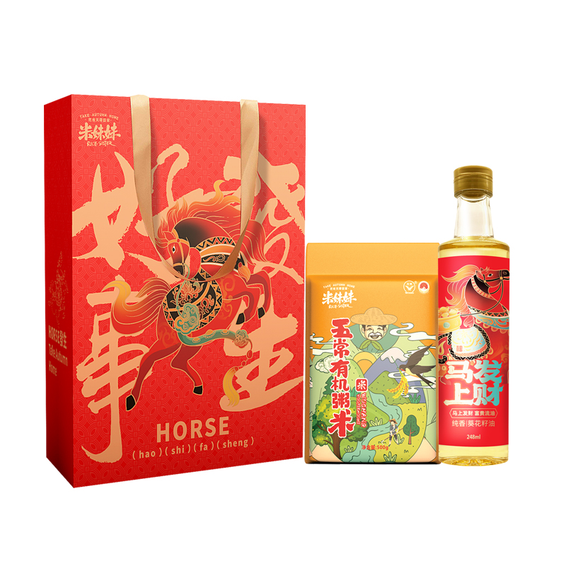 米妹妹（MIMEIMEI） 大米组合 好事發生 500g+248ml 红色（单位：盒）