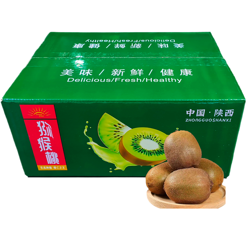 希礼盛 陕西周至徐香猕猴桃 24枚中大果 单果：80-100g 重量：净重4斤&plusmn;0.1 柠绿色（单位：件）