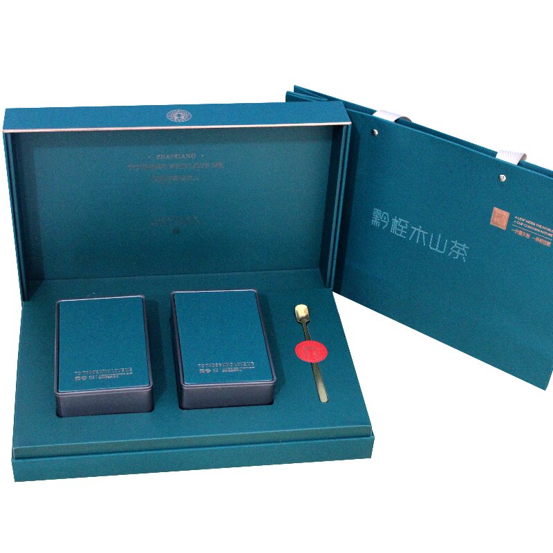 黔桎木山茶 绿茶礼盒 贵州扶贫 100g/袋*2 绿色（单位：盒）