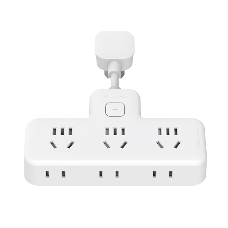 飞利浦（PHILIPS） 新国标一转多扩展品字形转换器/转换插座 SPN2461W/93 2500W 白色（单位：个）