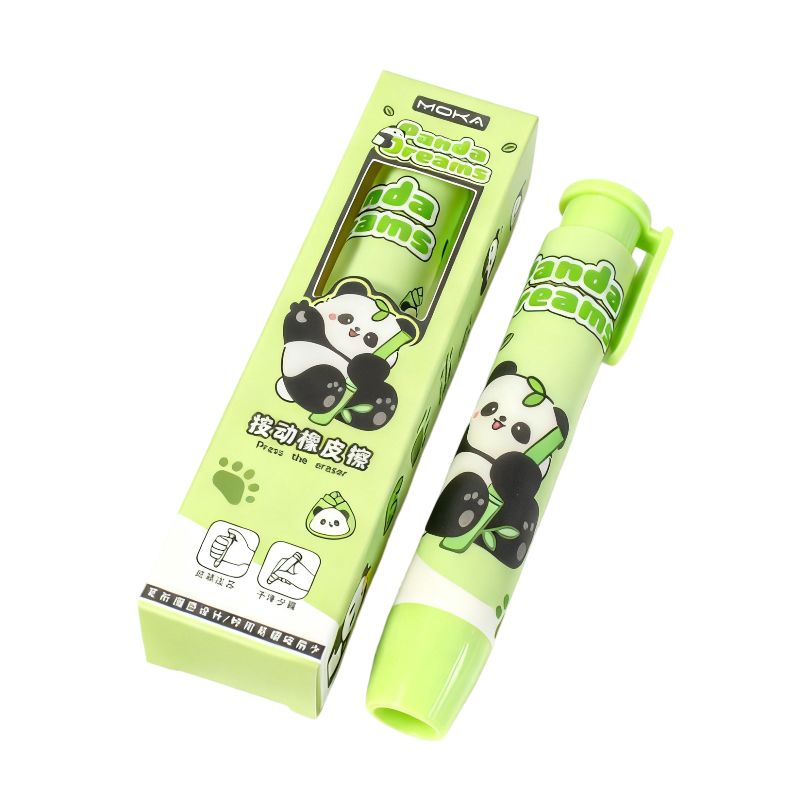 童益星 按动橡皮擦 淘气熊猫 29g  绿色（单位：个）