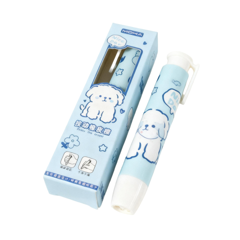 童益星 按动橡皮擦 超萌Puppy 29g  蓝色（单位：个）