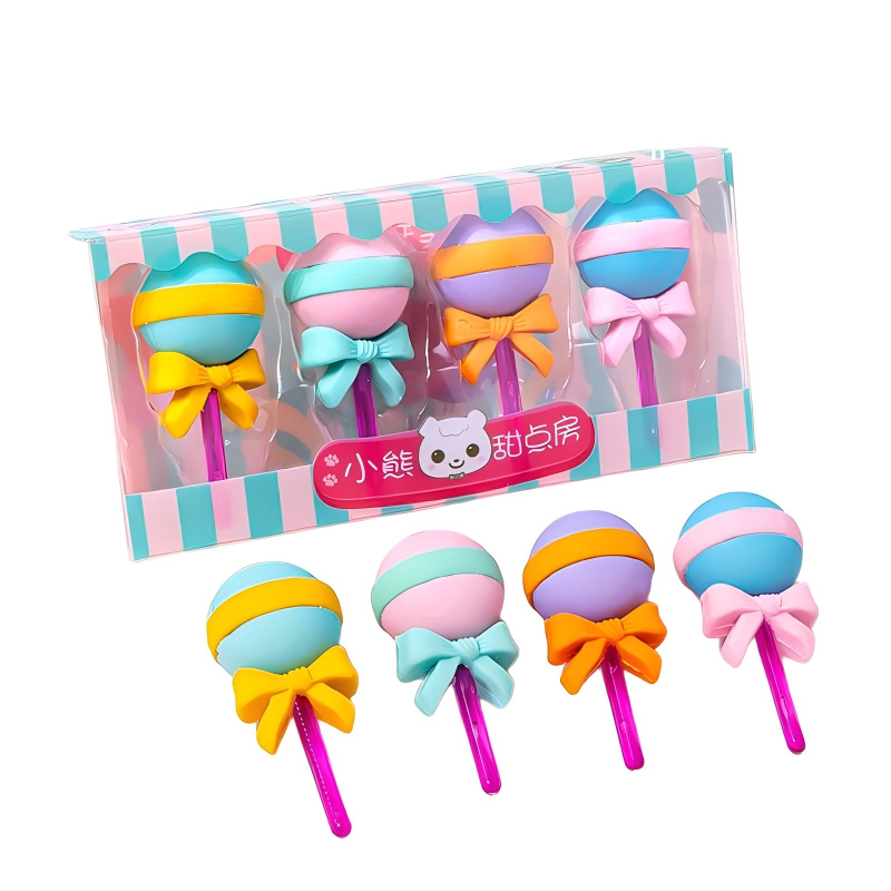童益星 卡通橡皮 棒棒糖 1盒4个装 混色（单位：盒）