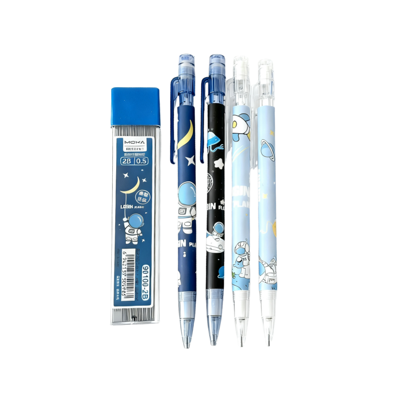 童益星 学生文具 宇航员 铅笔*4支+铅芯*1盒 蓝色（单位：套）