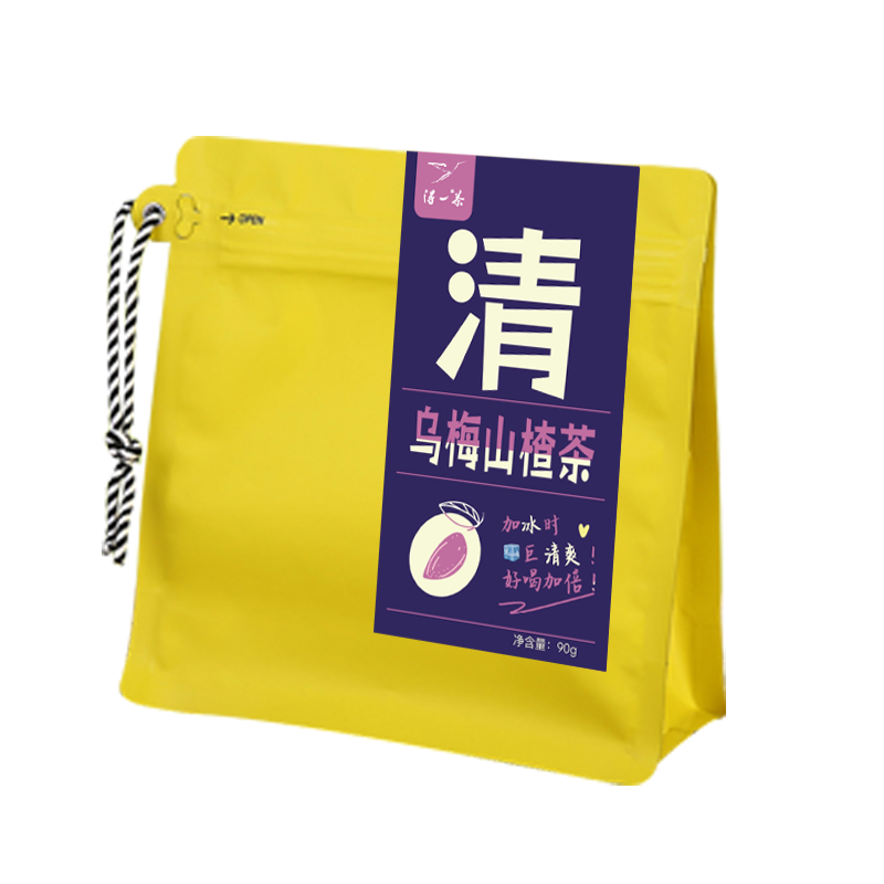 得一茶 袋泡茶调味茶 乌梅山楂茶 90g（15g*6袋） 黄色（单位：袋）