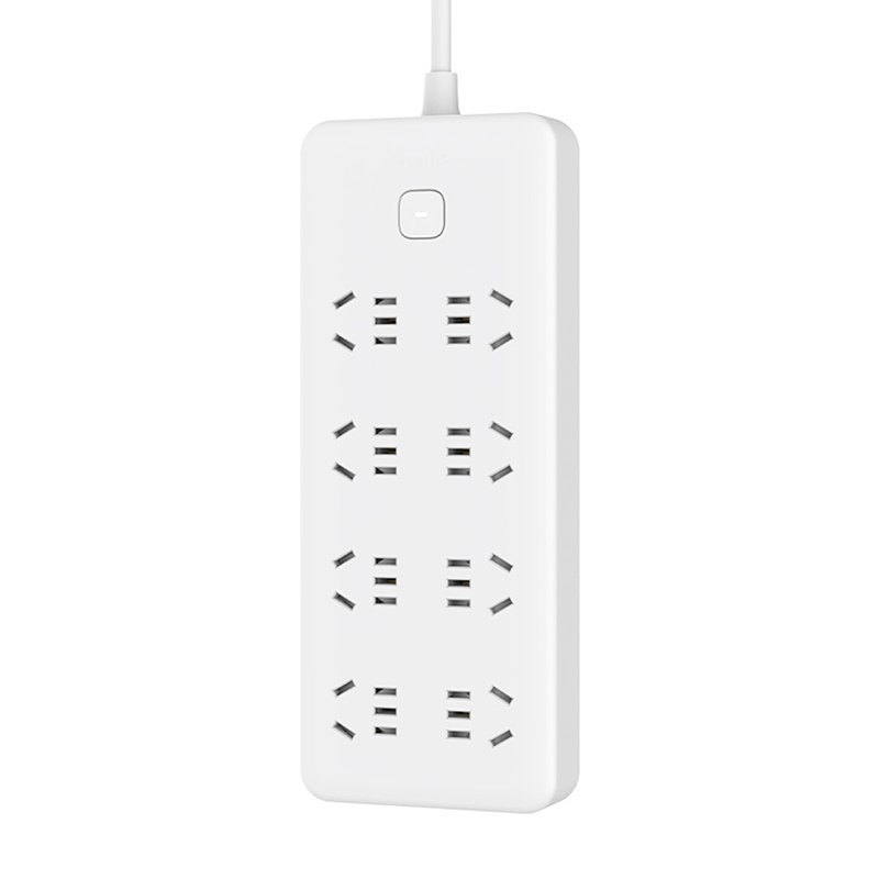 飞利浦（PHILIPS） 新国标八位总控儿童保护门安全插座板/排插 SPN2080W/93-2.8米 2500W  白色（单位：个）