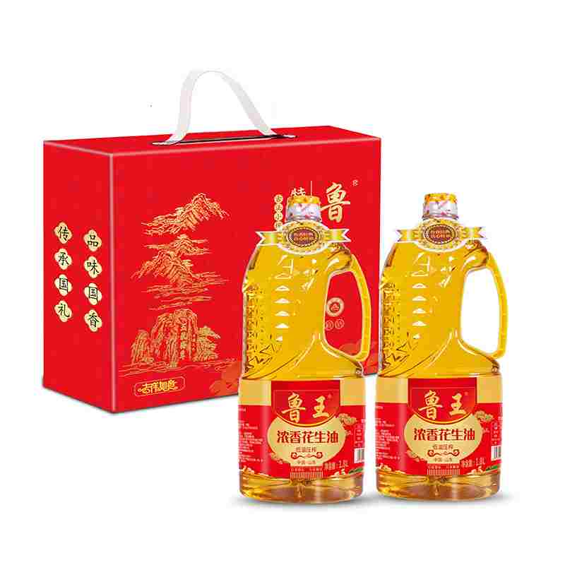 鲁王 浓香花生油 礼盒 1.8L*2 红色（单位：组）