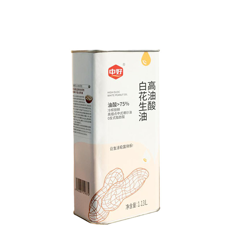 中好 原生花香白衣花生油 冷榨高油酸 1.13L铁桶装 混色（单位：桶）