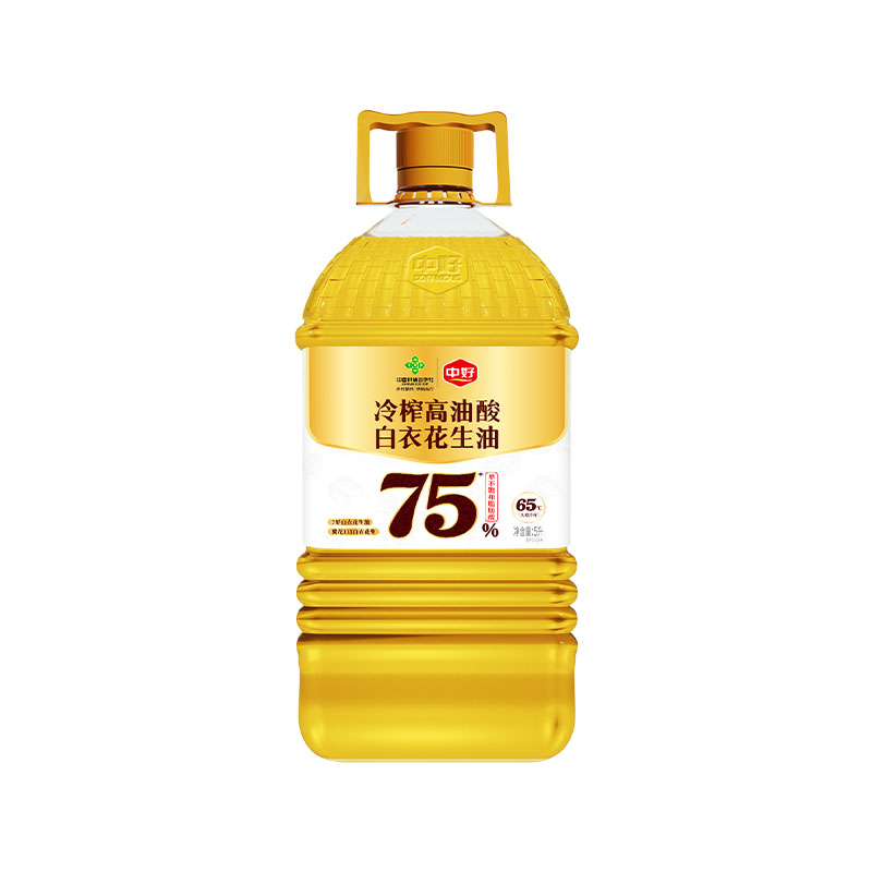 中好 原生花香花生油 冷榨原浆 5L*1桶 混色（单位：桶）