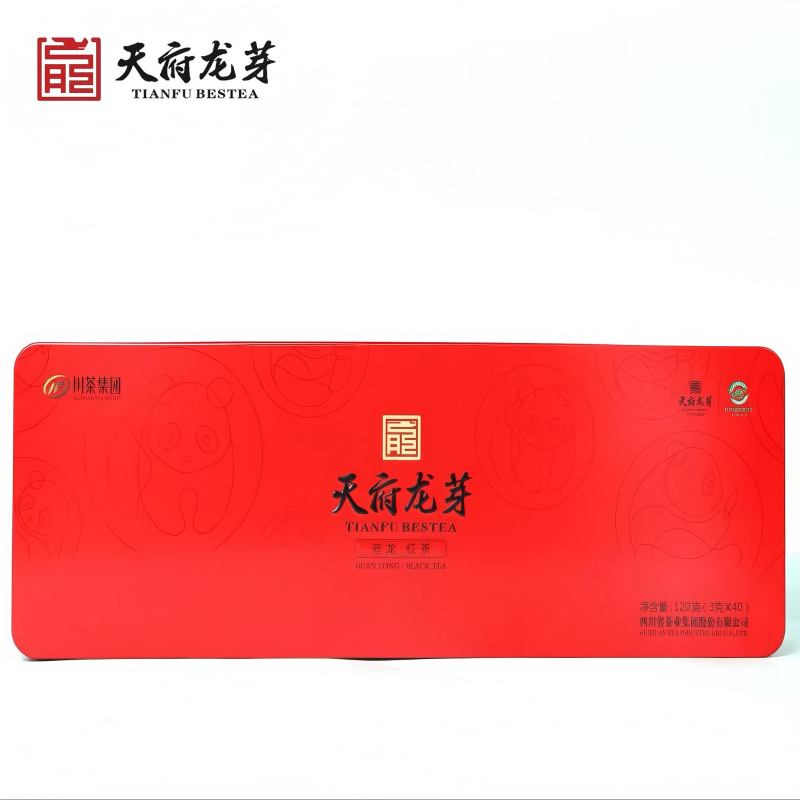 天府龙芽 冠龙 红茶 120g 红色（单位：盒）