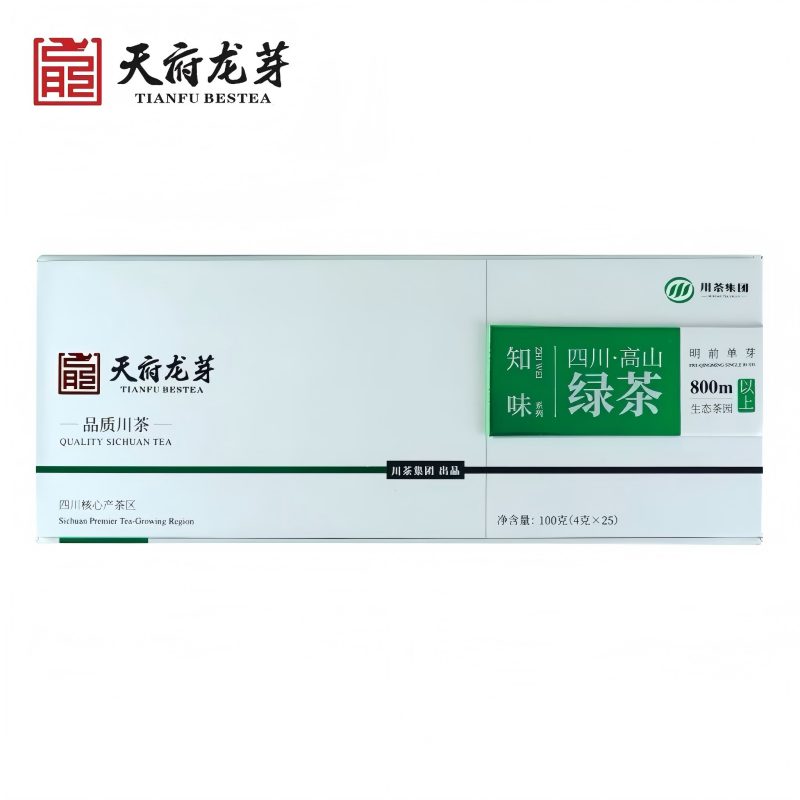 天府龙芽 知味 绿茶 100g  绿色（单位：盒）