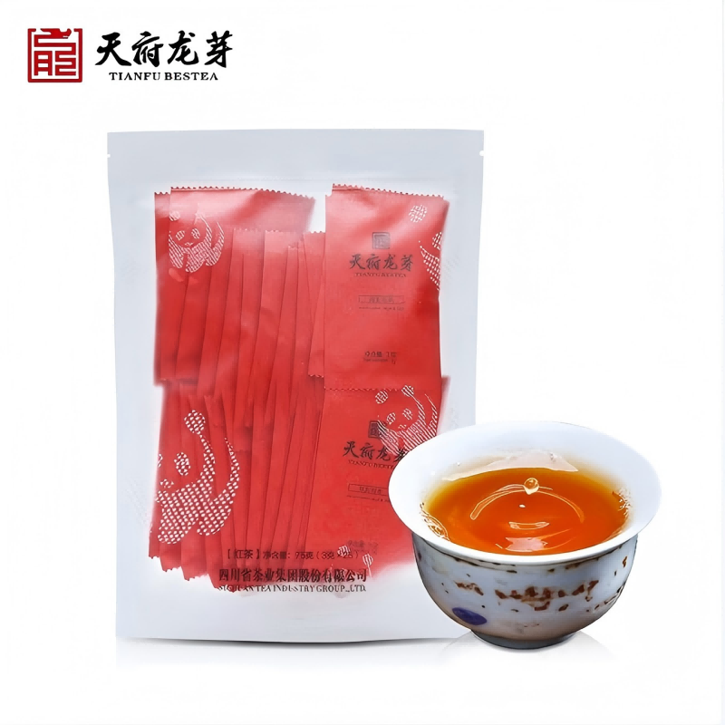 天府龙芽 冠龙 红茶 75g  红色（单位：袋）