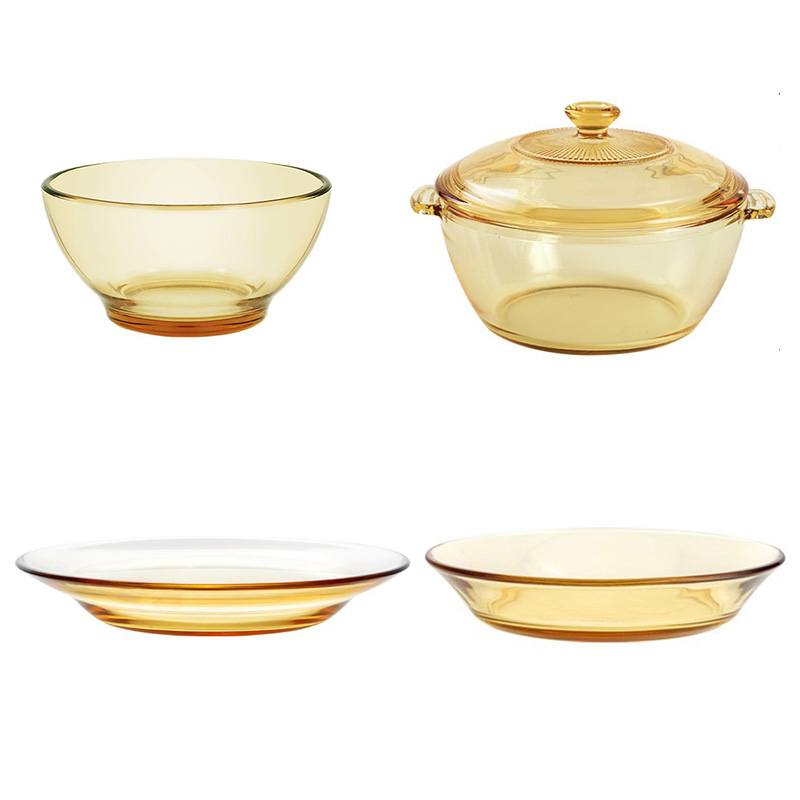 怡乐雅 琥珀玻璃餐具套装    HP-05 11件套 琥珀色（单位：套）