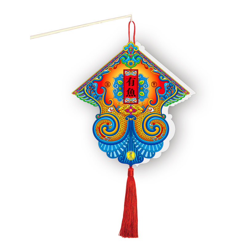 福人福地（FURENFUDI） 儿童礼品创意文创灯笼 DB.23.01.02.02 21.5*51cm 富贵有余灯笼（单位：个）