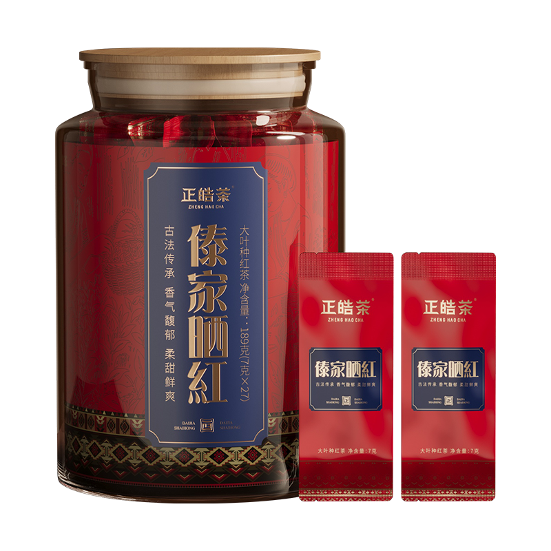 正皓茶 云南滇南古树红茶 傣家晒红 189g（7g*27包） 混色（单位：罐）