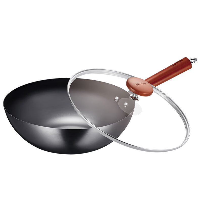 苏泊尔（SUPOR） 不锈轻质爆炒铁锅 FC32R5 32cm 黑色（单位：个）