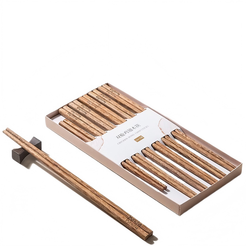 双枪（Suncha） 鸡翅木雕刻筷子套装 DK21011 10双装 土棕色（单位：包）