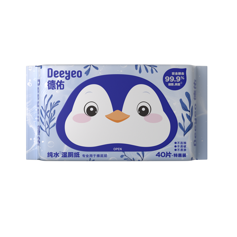 德佑 纯水湿厕纸 2001DYFP162R03 40片*3包 水蓝色（单位：组）