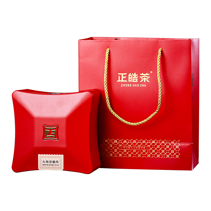 正皓茶 大班章龙珠普洱生茶礼盒装 普洱茶 301g 红色（单位：盒）