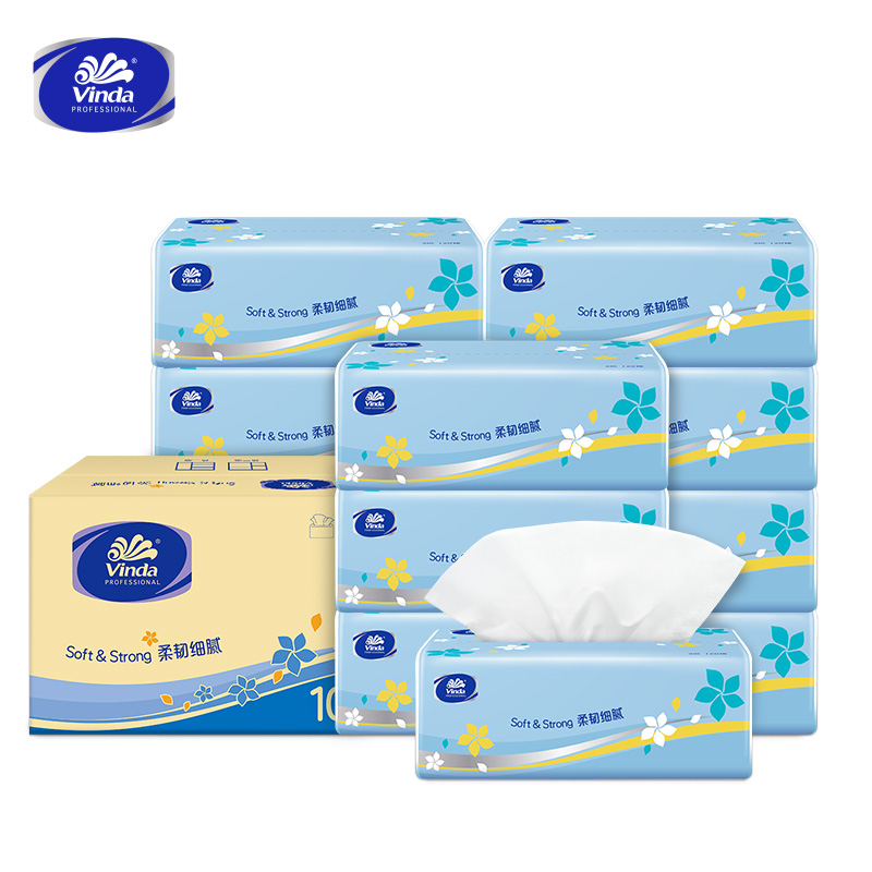 维达 抽纸 VS2639 3层120抽*50包M码天然无香 水蓝色（单位：箱）