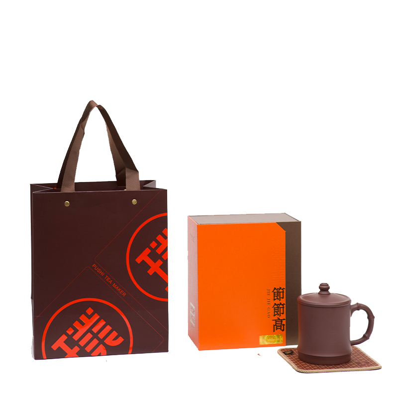 璞实茶器 茶杯 节节高 400ml 紫砂（单位：套）