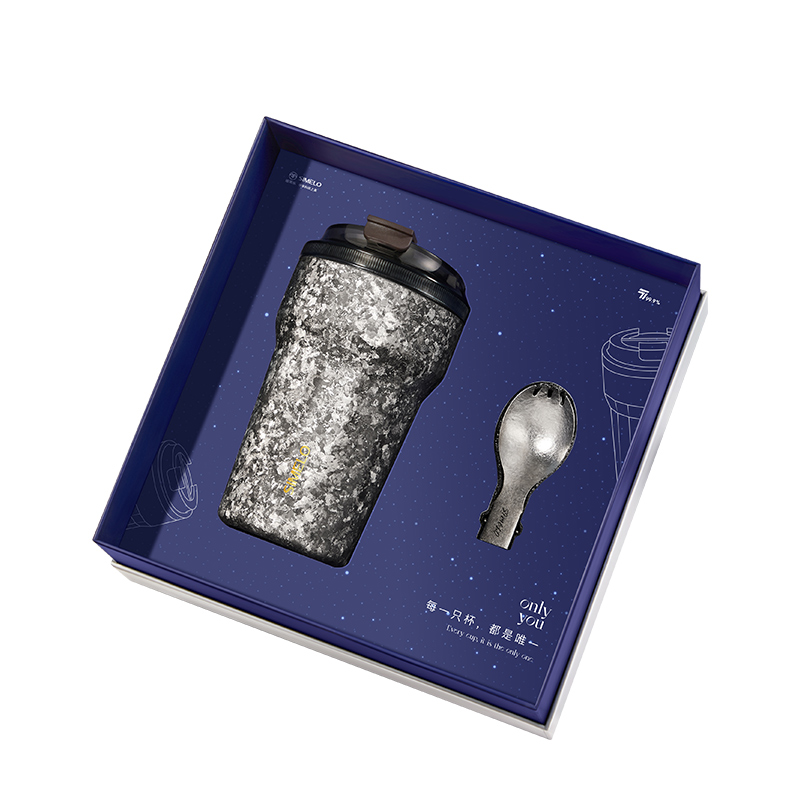 施美乐（SIMELO） 琥珀金纯钛咖啡杯星舰版 SM5049 400ML 璀璨银河（单位：套）