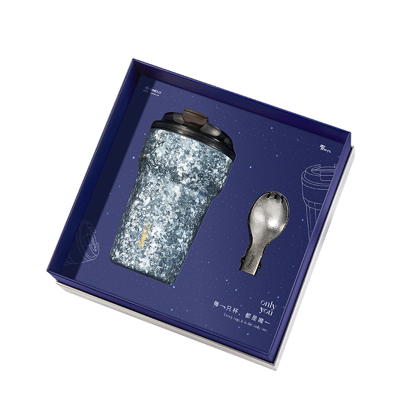 施美乐（SIMELO） 琥珀金纯钛咖啡杯星舰版 SM5050 400ML 翡丽星空（单位：套）