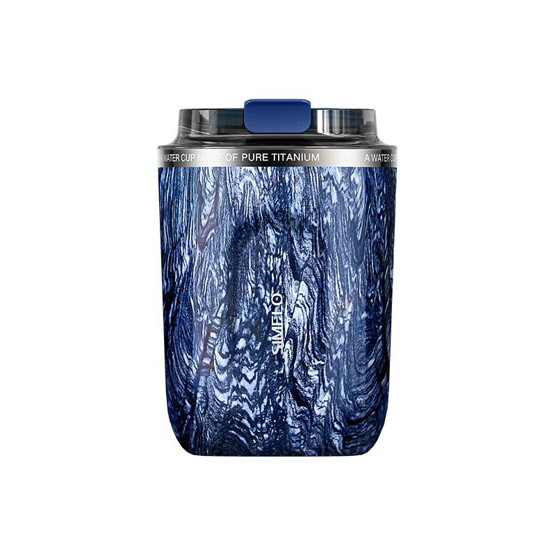 施美乐（SIMELO） 琥珀金纯钛咖啡杯/魅时尚 SM5505 220ML 藏蓝晶洞（单位：套）