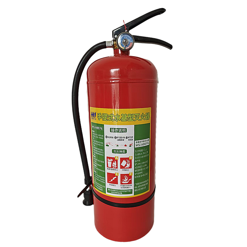 虎鲸安 手提式水基型灭火器 6升 MS/ABEF6 590*150mm  红色（单位：瓶）