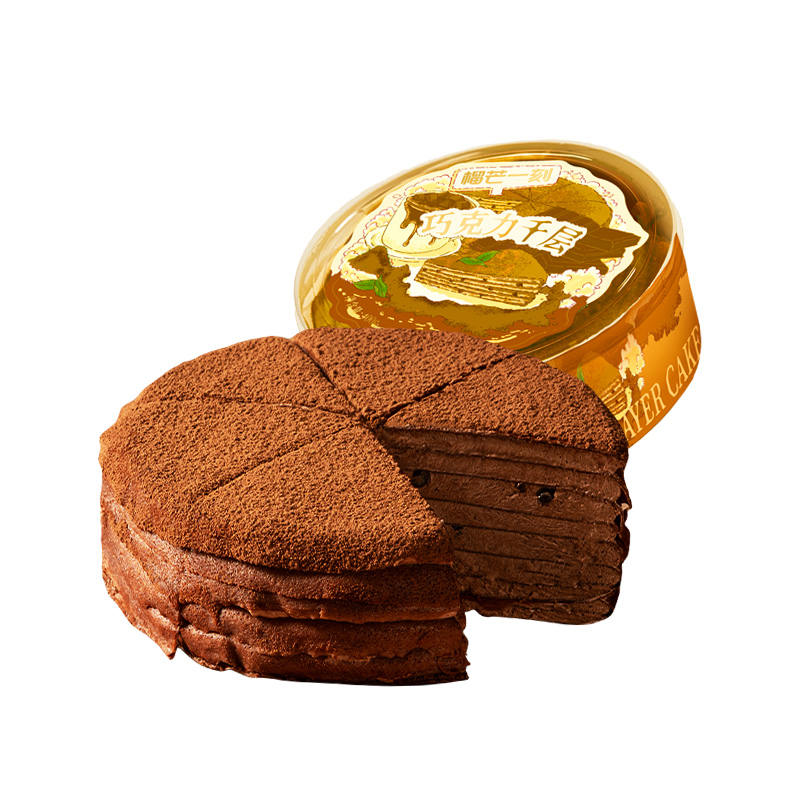 榴芒一刻 蛋糕甜品 巧克力千层 400g/盒 褐色（单位：盒）