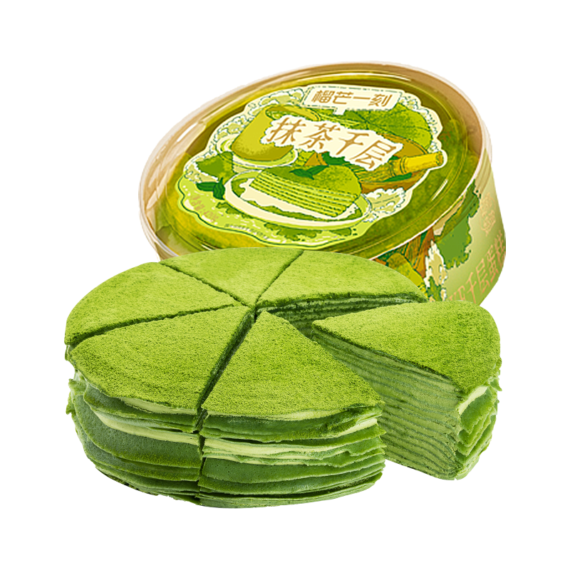 榴芒一刻 蛋糕甜点 抹茶千层蛋糕 420g*1盒 绿茶（单位：盒）