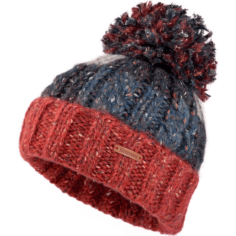 卡蒙（Kenmont） 撞色减龄毛球针织帽 KM-9333-03 58cm（弹性佳） 红色（单位：顶）