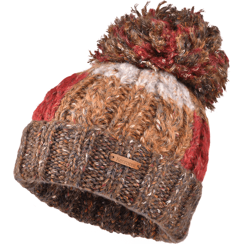 卡蒙（Kenmont） 撞色减龄毛球针织帽 KM-9333-45 58cm（弹性佳） 驼色（单位：顶）