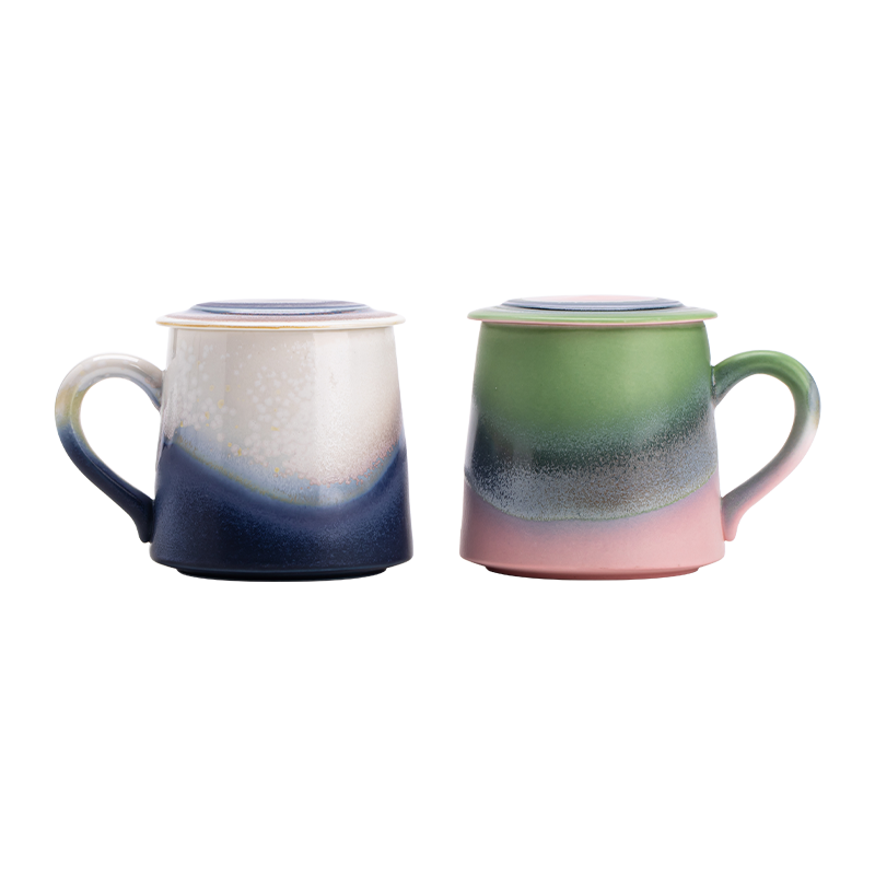 苏氏陶瓷（SUSHI CERAMICS） 相见恨晚情侣马克杯 J1186 办公杯330ml*2 混色（单位：套）