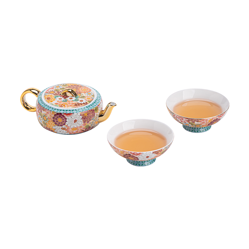苏氏陶瓷（SUSHI CERAMICS） 万花宫灯旅行茶具 J1276 3头 混色（单位：套）