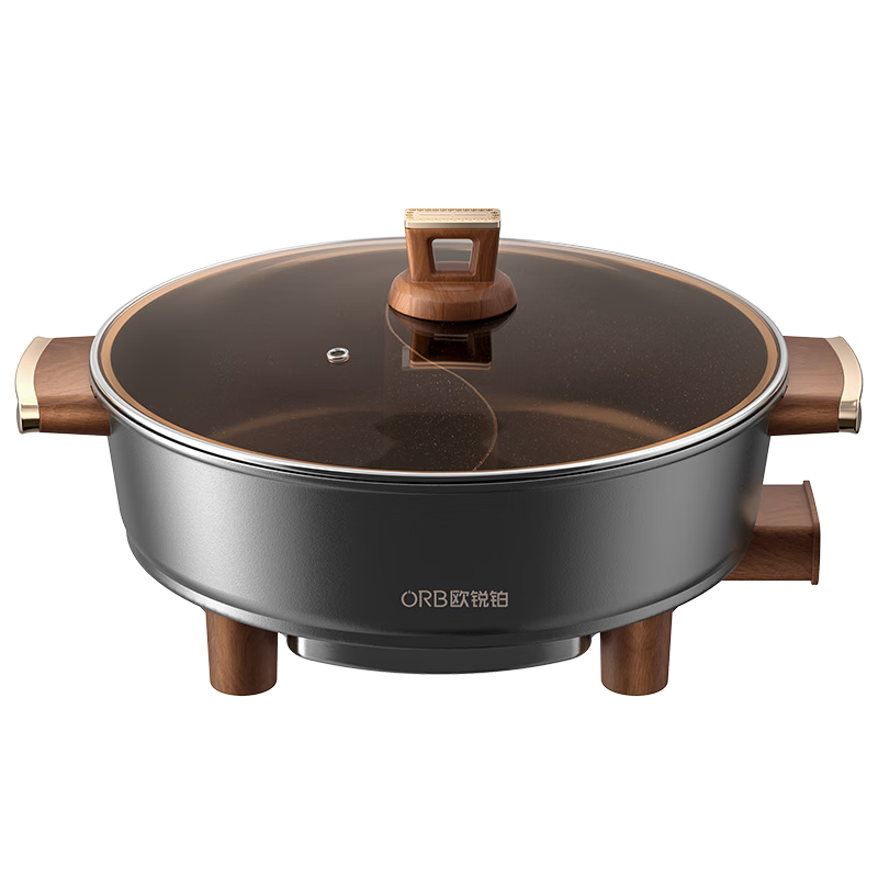 欧锐铂（O.R.B） 雅典娜-多功能鸳鸯电火锅 ORB-1394 6L 黑色（单位：个）