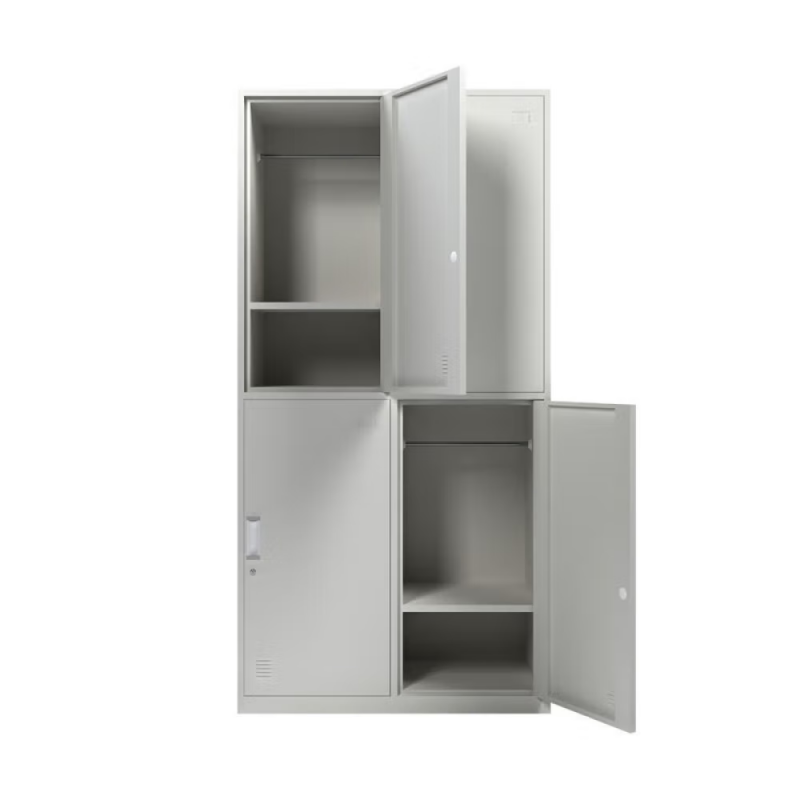 企诺 更衣柜铁皮柜储物柜四门 QB003 900*420*1800mm|0.4mm 灰白色（单位：个）
