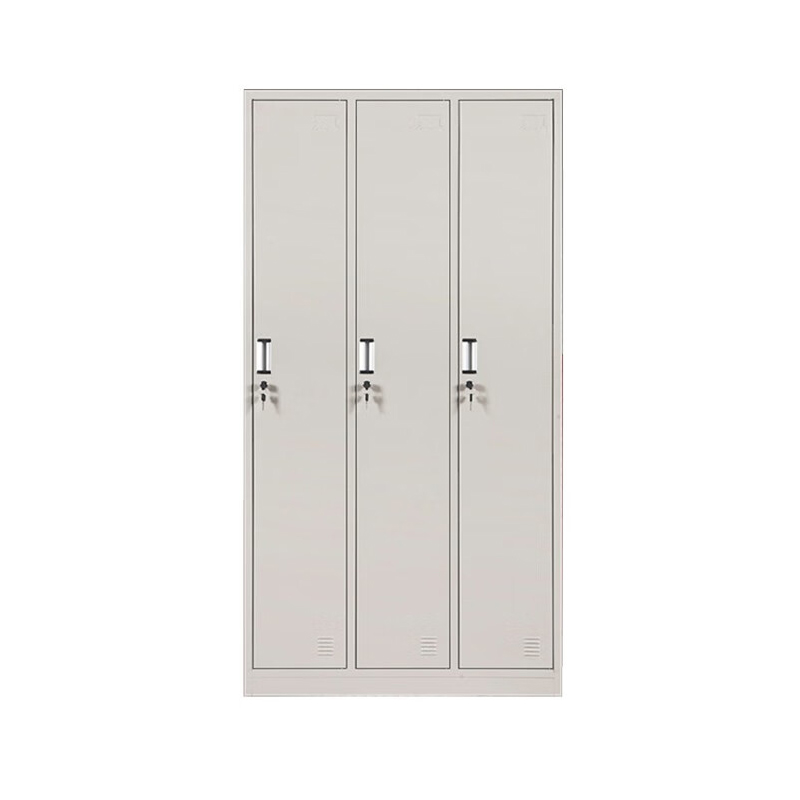 企诺 更衣柜储物柜文件柜三门 QB006 900*420*1800mm 0.4mm  灰白色（单位：个）