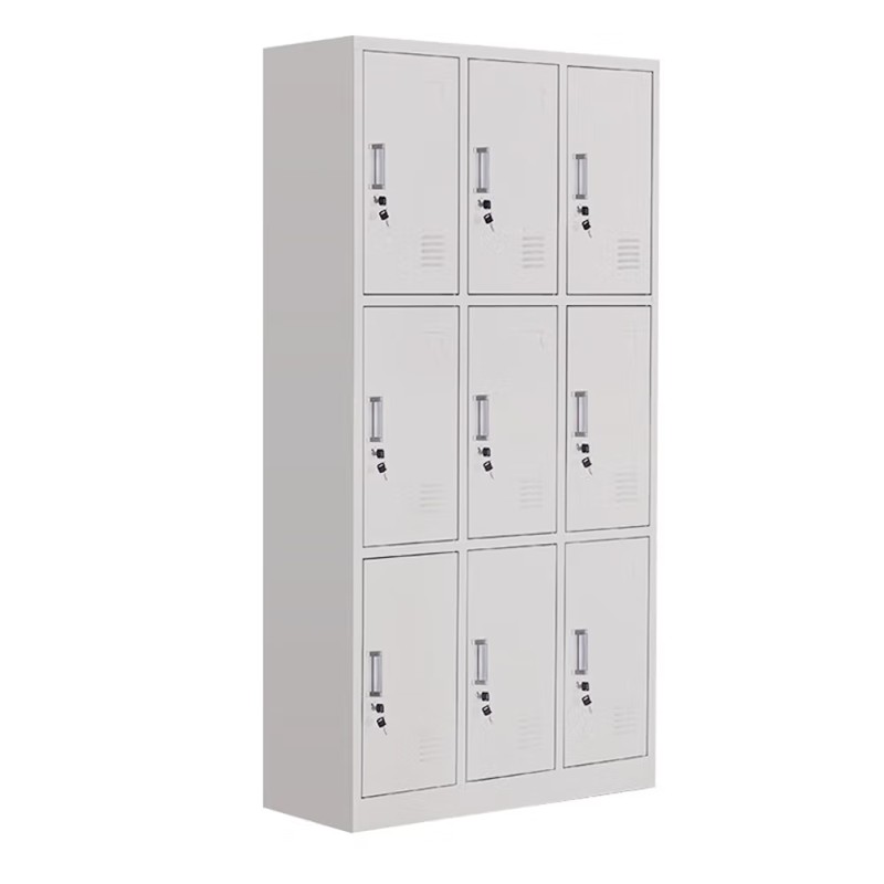 企诺 更衣柜储物柜文件柜九门 QB007 900*420*1800mm 0.4mm  灰白色（单位：个）