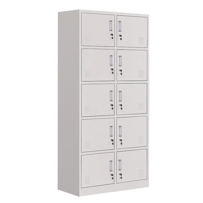 企诺 更衣柜储物柜收纳柜十门 QB010 850*390*1800mm|0.4mm  灰白色（单位：个）