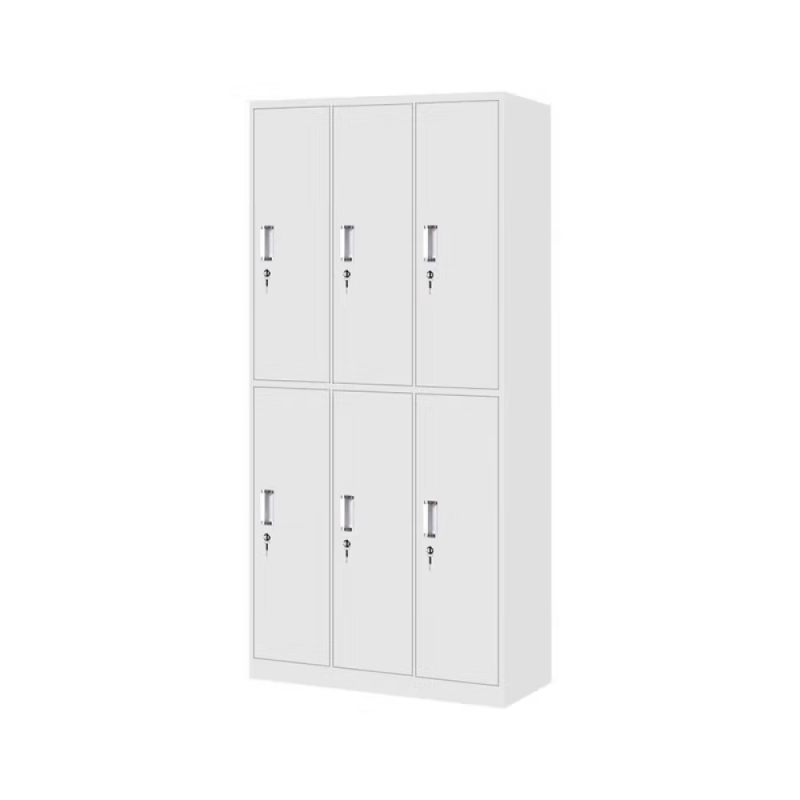 企诺 更衣柜铁皮柜储物柜六门 QB016 900*420*1800mm|0.6mm  灰白色（单位：个）