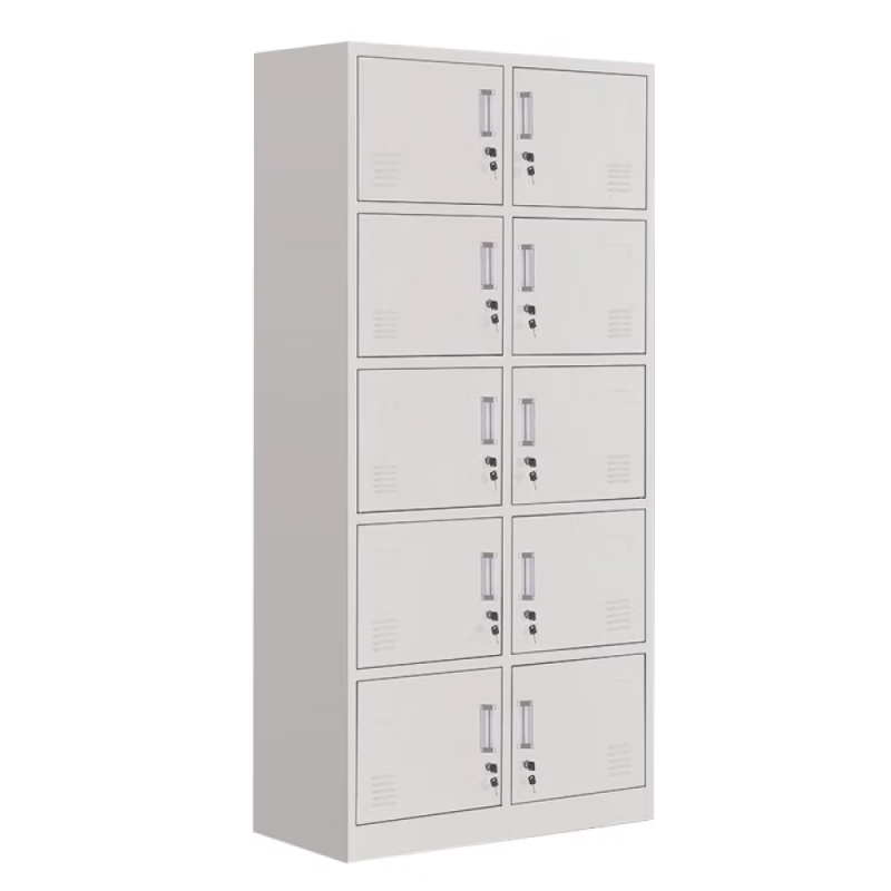 企诺 更衣柜储物柜收纳柜十门 QB022 850*390*1800mm|0.6mm 灰白色（单位：个）