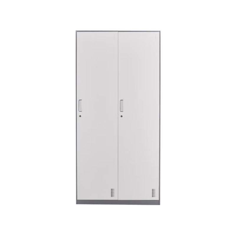 企诺 职员更衣柜套色加厚二门 QB038 900*400*1850mm  灰白色（单位：台）