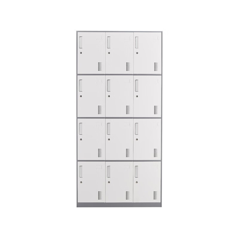 企诺 职员更衣柜套色加厚十二门 QB043 900*400*1850mm  灰白色（单位：台）