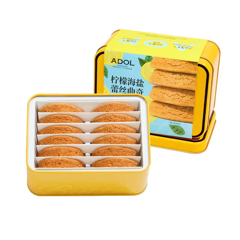 ADOL 柠檬海盐蕾丝曲奇 饼干 200g 鹅仔黄（单位：盒）