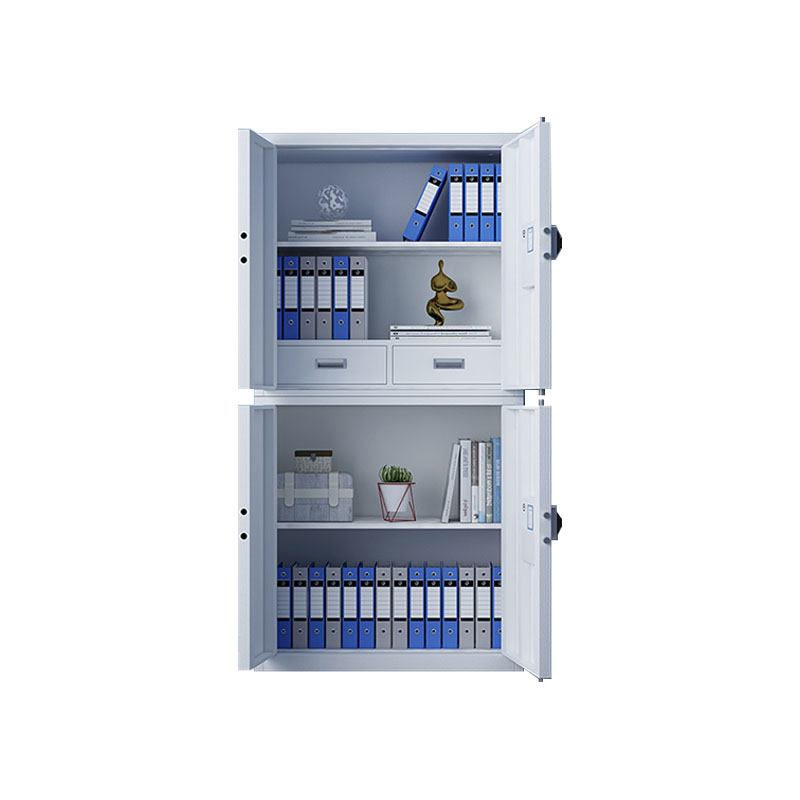 企诺 办公文件柜通门全白暗抽保密柜 QA198 900*420*1850mm 灰白色（单位：个）