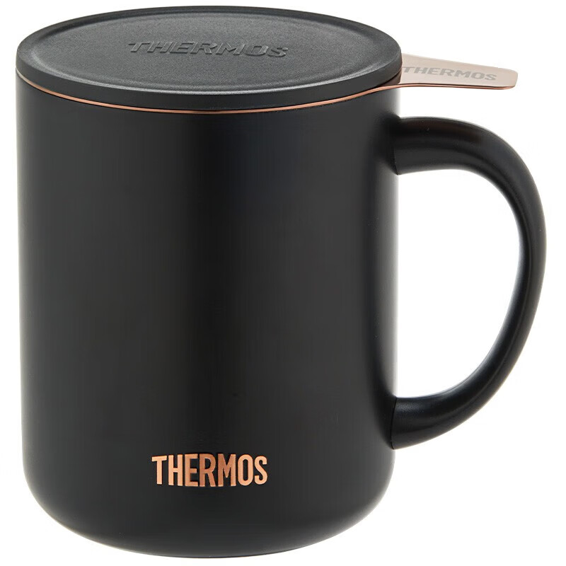 膳魔师（THERMOS） 不锈钢把手杯 TEMC-400BK 400ml 黑色（单位：个）
