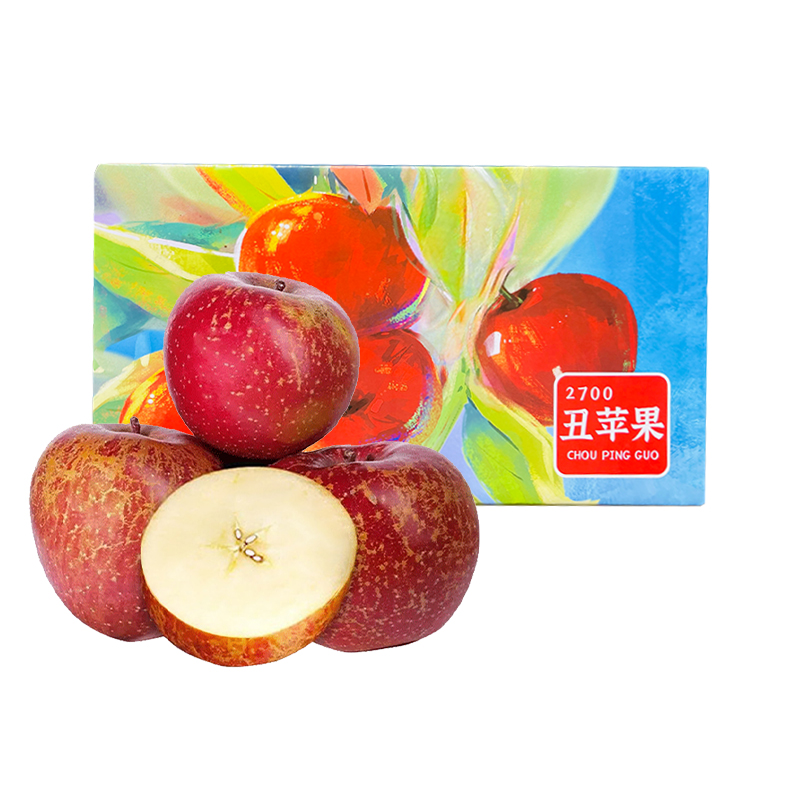 食欲跳动 清脆甜口 四川高原冰糖心丑苹果 5斤大果彩箱（单果约80-90mm ）  混色（单位：箱）