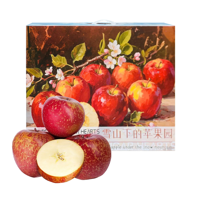食欲跳动 清脆甜口 四川高原冰糖心丑苹果 12枚大果礼盒（单果约80-90mm ）  混色（单位：盒）